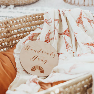 Swaddle // Giraffes - The Rooted Baby Co.